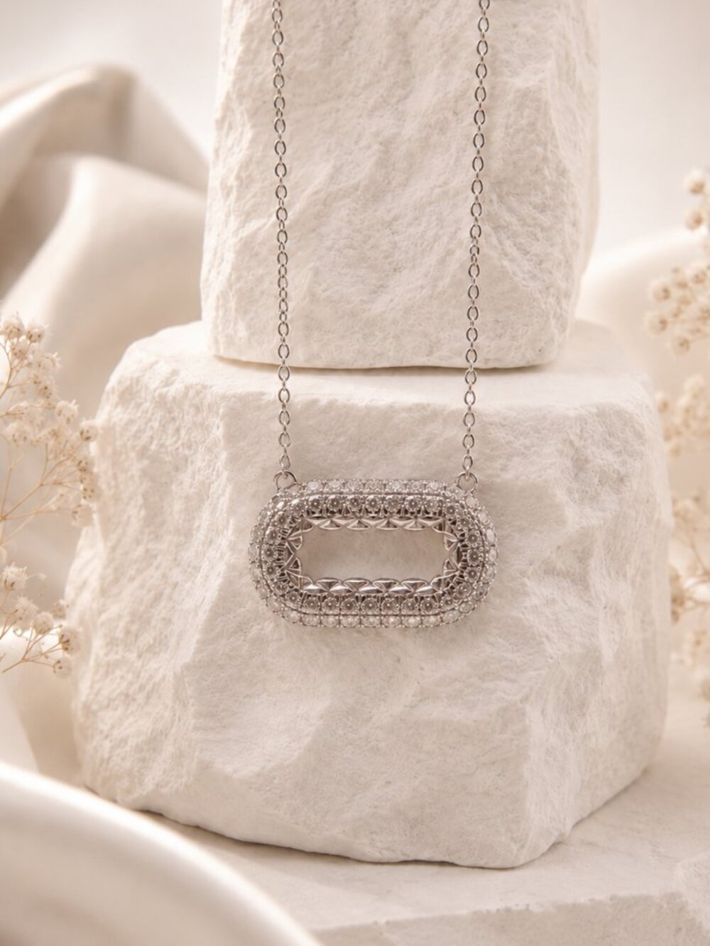 Radiant Halo Link Necklace
